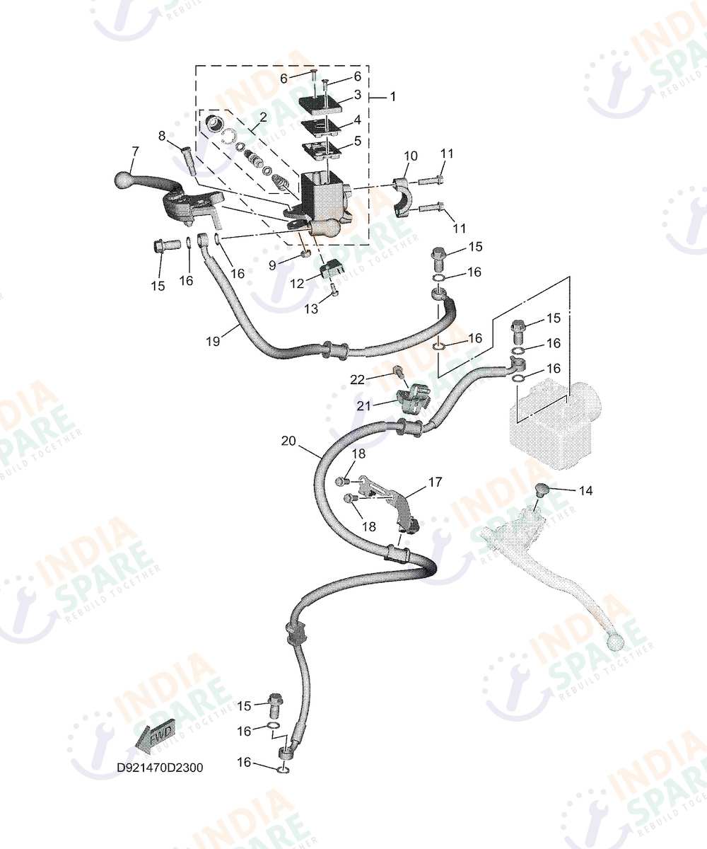 YAMAHA D921 R2 200CC Series FRONT MASTER CYLINDER